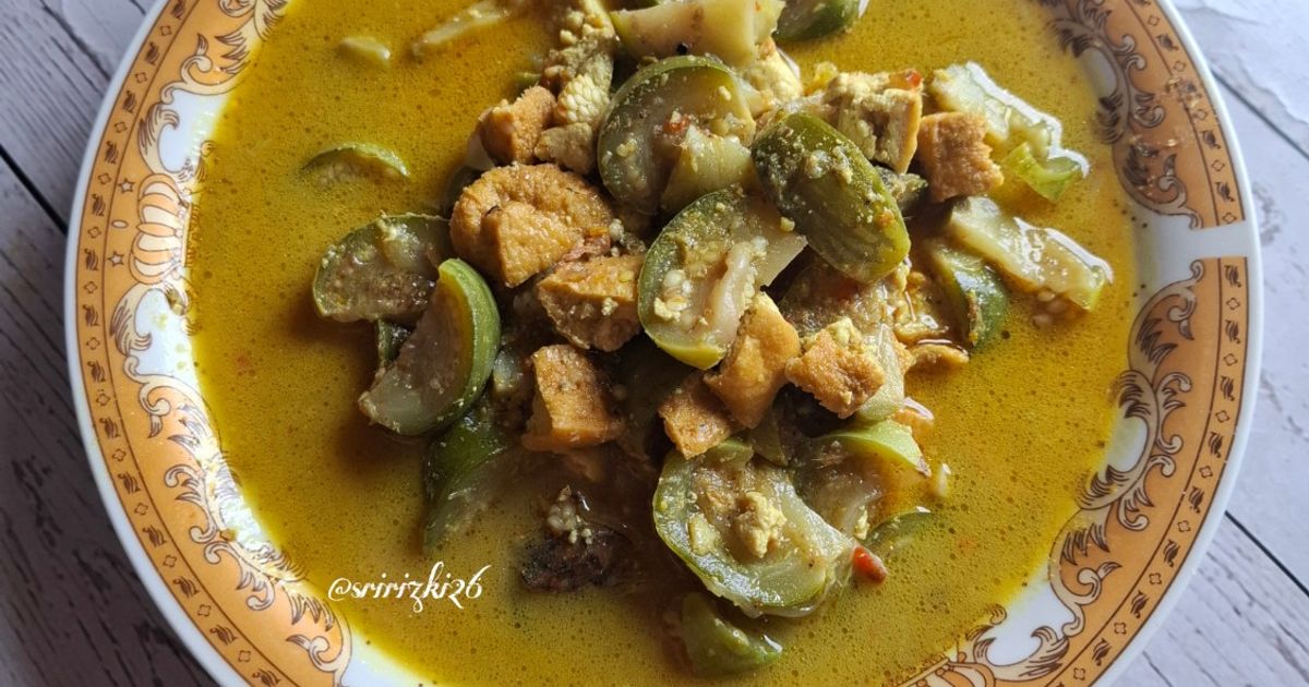 Kuah Santan Menggoda! Kelezatan Sayur Gulai Terong Bulat